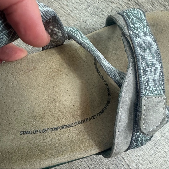 Taos Zen Sandals Womens Size 9 Comfort Hook Loop Strappy Arch Support Gray Sage - Picture 9 of 11